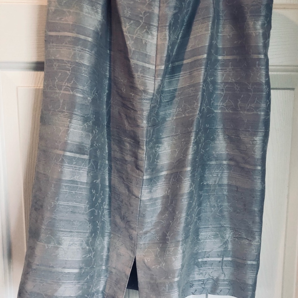 Knee Length Linen&Silk Skirt